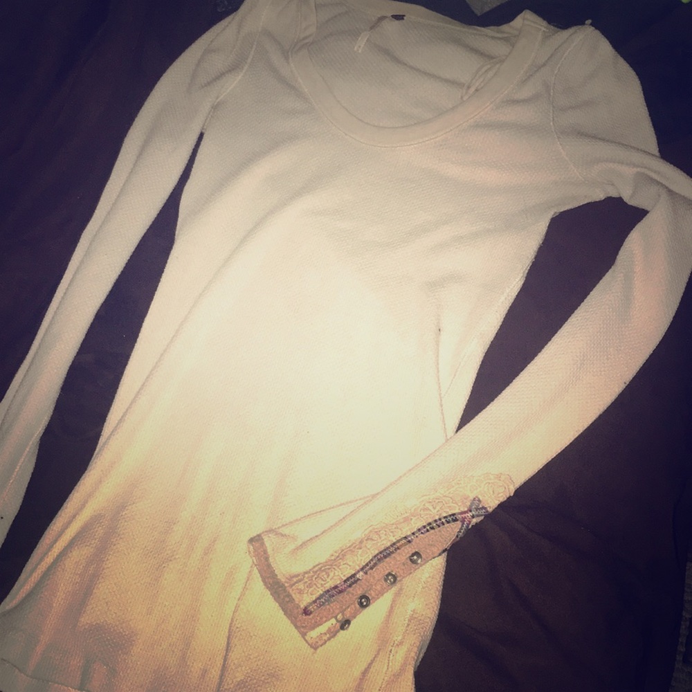 Free people waffle long sleeve shirt